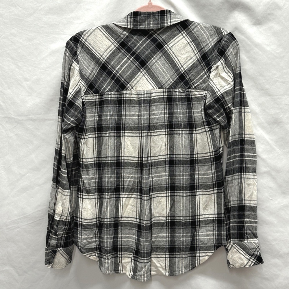 Veronica Beard Black and White Plaid Button-Down Shirt - Picture 2 of 6